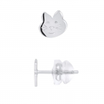 LEA &; ARTHUR - Laste k&otilde;rvar&otilde;ngad "KASS" Mustrid 375 tuhandendat valget kulda - SILICONOR jalutusk&auml;ru s&uuml;steem - Laste ehted