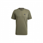 Adidas Aeroready Designed To Move Feelready &Uuml;hev&auml;rvilise logoga &uuml;mmarguse kaelusega l&uuml;hikeste varrukatega t-s&auml;rk meestele T-s&auml;rgid Heritage-Green GT5557 L