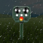 Ultraheli kassi koerte t&otilde;rjuv veekindel p&auml;ikeseenergial t&ouml;&ouml;tav loomade peletusvahend LED-valgusalarm viljapuuaia kasvuhoone k&ouml;&ouml;giviljaaia jaoks