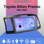 Android Carplay Auto Raadio Toyota Allion Premio 2001-2007 jaoks Multimeediam&auml;ngija Peaseade Stereo GPS Navigatsioon BT WIFI 2+32GB 1+16GB