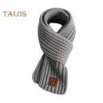 Lastele m&otilde;eldud kudumissall &Uuml;hev&auml;rviline paksendatud soe silmkoeline sall kunstnahast sildiga Mitmek&uuml;lgne igap&auml;evane kandmine beež