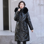 Naiste s&uuml;gisene ja talvine suure kraega puuvillane jakk heleda k&uuml;ljega keskmise pikkusega puuvillane mantel M roosa