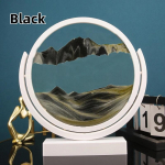 3D liikuva liiva kunstipilt liivakell valge raam p&ouml;&ouml;rlev &uuml;mmargune klaas s&uuml;vamere liivamaastik vesiliiv liivakell kodukaunistused kingitused 8 inch (20x21cm)