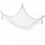 Valge topisega loomad v&otilde;rkkiik v&otilde;rk Makrame Suure mahutavusega Stuffy Collection m&auml;nguasjahoidja Lihtne paigaldada mitmeotstarbeline