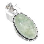 Green Apatite Gemstone Handmade 925 Sterling Silver Jewelry Pendant 2.17 t3o29