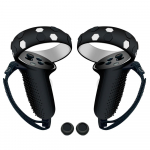 Kaitse&uuml;mbris Oculus Quest 2 VR-puutekontrolleri silikoonkatte nahast k&auml;epideme k&auml;epide Oculus Quest 2 VR-tarvikute jaoks must