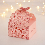 10/20Pcs Wedding Favors Candy Boxes Butterfly Chocolate Gift Packaging Box for guests Birthday Party Baby Shower Decor Supplies 10pcs roosa