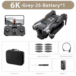 Uus V600 RC droon 8k professionaalne HD-kaamera takistuste v&auml;ltimine WIFI FPV optilise voolu positsioneerimine k&otilde;rguse hoidmine harjadeta kokkupandav neljakopteri m&auml;nguasi 6K 1 Battery