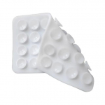 Silikoonist imemisega telefonihoidja matt Multifunktsionaalne iminapaga seinaalus, ruudukujuline libisemisvastane &uuml;hepoolne &uuml;mbriskinnituse tagakleebis valge