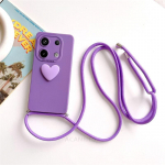 Note13 Crossbody Lanyard Love Heart &uuml;mbris Xiaomi Redmi Note 13 Pro jaoks 4g 5g 13Pro Plus 12 11 10 9 8 12pro juhtme silikoonkate Redmi Note 12 Pro 4g