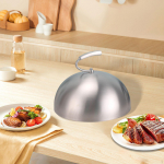 Basting Cover Grill Kuplid roostevabast terasest n&otilde;ud Tolmu Juust Sulatav Kuppel Food for 14cmx7cm_Style E