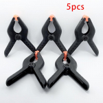 5 tk. Klambrid puidut&ouml;&ouml;tlemiseks Tugevad klambrid Vedruklambrid Metallist Must Plastist Vedruklambrite Klambrikomplekt L&otilde;uaavamise Isetegija t&ouml;&ouml;riist 2inch 5pcs