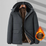 Meeste talvised parkad fliisist puuvillast paksust soojast tepitud kapuutsiga jope koheva kraega veekindla tuulejopega polsterdatud mantliga pluss-suurus 8xl 5XL hall