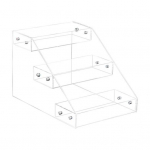 L&auml;bipaistev akr&uuml;&uuml;list vitriin Mitmekihiline, tugev kandev&otilde;imega, h&otilde;lpsasti kokkupandav parf&uuml;&uuml;mi organiseerija, mitmek&uuml;lgne vitriinalus, riiul Dual Layer
