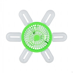 Kompaktne E27 pistikupesaga ventilaatori tuli koos juhtimisega roheline