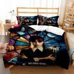 Kolmap&auml;ev Addams Ameerika draamad 3D-prinditud voodipesu Queen voodipesukomplekt Pehme ja mugav kohandatud King-suuruses voodipesukomplekt 140x200cm 3pcs