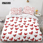 Punane Armastuse S&uuml;dame Tekikott Luksuslik Romantiline Teema Voodipesukomplekt Paarile S&otilde;brap&auml;eva Kingitused S&otilde;brannale Magamistoa Kaunistus 70x133cm 2pcs