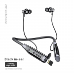 Bluetooth-peakomplekt kaelarihmiga, eriti pika ooteajaga, poolk&otilde;rvasisene, juhtmevaba, spordikaardiga in-ear must