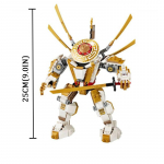 571 tk Technica Ninja M&otilde;&otilde;gamees Kuldne Mehaaniline S&otilde;dalane Robot Ehitusklotsid Mecha Mudel Tellised M&auml;nguasjad Lastele T&auml;iskasvanutele Kingitused No Original Box