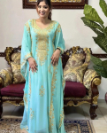 Georgette'ist &otilde;htukleit Kaftan Maroko stiilis Islami Kaftan Dubai K&auml;sit&ouml;&ouml; FREE SIZE mereroheline v&auml;rv