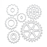 Steampunk l&otilde;ikamisvormid Gear Dies Cuts Metal reljeefne skript stants &scaron;abloonid isetegemiseks scrapbooking ajakirjanduse kaunistused