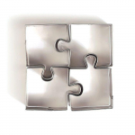 4 mini emporte-pi&egrave;ces inox - Puzzle