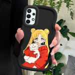 V&auml;rvitud mustriga Big Wave Edge pehmest silikoonmaterjalist Macaron telefoni&uuml;mbris, p&otilde;rutuskindel kaitsev kummist korpus Samsung Xiaomi Poco Redmi jaoks Samsung A11 sinine