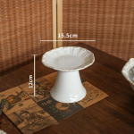 Kerge Luksus Reljeefne Keraamiline Alus Teejoomise J&auml;rgseks Magustoiduks Puuviljade jaoks Mitmekihiline K&otilde;rge Jalaga S&ouml;&ouml;gitaldrik Peen Majapidamistarvikud