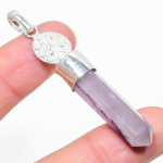 Amethyst Handmade 925 Sterling Silver Jewelry Pendant 2.36 q3w35