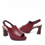 Naiste peep toe platvormsandaalid suvised naiste kingad retro paksu kontsaga sandaalid pidulik kleit daamide k&otilde;rge kontsaga kingad naiste pumbad 35 veinipunane v&auml;rv