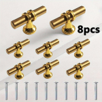 8 tk Rustikaalsed Kapi Nupud Kuldne & H&otilde;bedane, Poleeritud Roostevaba Teras, &Uuml;mmargused Sahtlit&otilde;mbek&auml;epidemed K&ouml;&ouml;gile & Vannitoale 8pcs