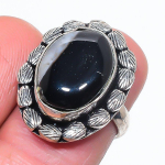 Banded Agate Handmade 925 Sterling Silver Jewelry Ring Size 6 i9o00