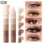 5 in 1 Eyeshadow Pencil Kit Velvet Matte Pigment Shimmer Highlight Makeup Combination Pink Brown Mini Eye Shadow Pen Cosmetics