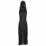 T&uuml;himaa Esteetika Dune Cosplay Seksikad Suvekleidid Kapuutsiga CyberPunk Gooti N&otilde;iakuninganna Y2K T&auml;navamood Halloweeni Kost&uuml;&uuml;mid S must