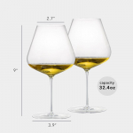 32.4 (fl.oz) &Uuml;li&otilde;huke valge veini klaas k&otilde;huga pokaal meisterlikult k&auml;sitsi valmistatud punase veini klaas kristall burgundia klaas 2 tk - k&auml;sitsi puhutud