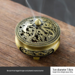 Antiikne kullast statiivist nikerdatud vasest viirukip&otilde;leti koduse Zeni teetseremoonia jaoks