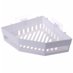 Kolmnurkne du&scaron;ikabiini riiul Vannitoa nurgavanni riiuli hoidiku korraldaja valge