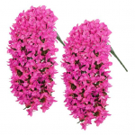 2 tk rippuvat kunstlikku bugenviljat (Bougainvillea Speetabilis), UV-kindel, realistlik v&otilde;lslill, pulmapidu, sise- ja v&auml;listingimused, aed, &otilde;ueala, seinale riputatav, kunstlik &otilde;is C