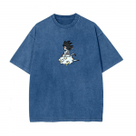 Suvine mugavus Jaapani anime tegelasega naiste T-s&auml;rk Loose Oversized Pesu L&uuml;hikeste varrukatega Pullover Avaldus Top S