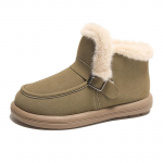 Naiste talvesaapad Luksuslikud Pahkluuni Vabaaja Soojad Madalad Karvased Lumised Mustad V&auml;lisjalatsid Matkamiseks Mokassiinid Kingad Naistele Trendid 2024 35 pruun