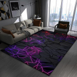 3D Vaip Elutuba Mustust H&uuml;lgav Lihtne Hooldada Libisemiskindel Magamistoa Voodi&auml;&auml;rne Vaip E-spordi Ruumi Dekoratsioonivaip 200 * 300cm