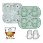 Pingviin J&auml;&auml;kuubikuvorm2.2 tolli Suur Paks Silikoon Viski J&auml;&auml;vormL&otilde;bus Kuju Sobib Kokteilidele Bourbon J&auml;&auml;kuubiku Alus