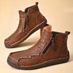 Meeste Nahast Saapad Lukuga K&otilde;rge S&auml;&auml;rega Vabaaja Jalatsid 41 pruun