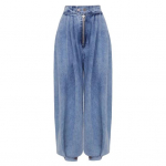 Naiste vabaaja cargo teksad venivad baggy cargo jogger teksad k&otilde;rge v&ouml;&ouml;kohaga haaremi laia s&auml;&auml;rega denim p&uuml;ksid lahtised taskutega dressip&uuml;ksid XXL sinine