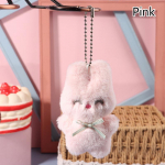Multikas Squinting Rabbit Plush Toy Bunny Doll ripats v&otilde;tmehoidja autokoti kujundus roosa