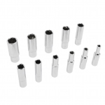 11 t&uuml;kki pikendatud pistikupesad 1/4 tolli kuuskantpistikupesa kroom-vanadiumterasest 6 punkti s&uuml;gav pistikupesa komplekt 4?14 mm