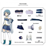 Miki Sayaka Cosplay Kost&uuml;&uuml;mikomplekt - Puella Magi Madoka Magica Anime Naiste R&otilde;ivad M