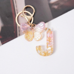 Roosa Dream Butterfly 26 t&auml;hega A kuni Z Vaigust v&otilde;tmehoidja 26 initsiaalidega valge kivi kullast lehest ripats v&otilde;tmehoidja seljakott amulett kott Decor