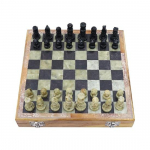 Crocon Marmorist ja Puidust Male Komplekt 10 Tolli Puidust Malelaua M&auml;ngukomplekt Kivist Meisterdatud Nupud Reisimale Komplektid Parim Kingitus Lastele Suurus :- 10x10 tolli