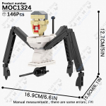 MOOXI Anime Seeria Skibidi Tualeti Figuurid Operaator Lahingurobot Ehitusklotsid Mudel MOC Klotsid DIY Montessori M&auml;nguasjad Laste Kingitused